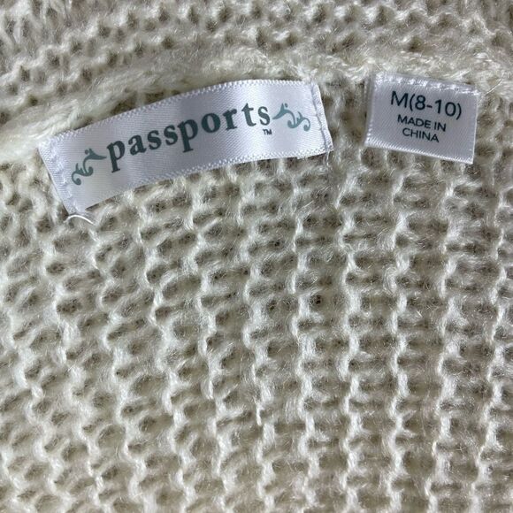 NWT Passports Loose Knit Off-White Cowl Neck Sweater Size M - Picture 7 of 7